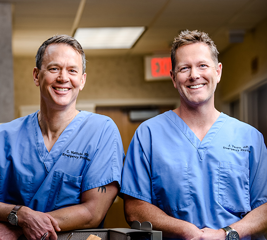 two North Memorial Health doctors smiling