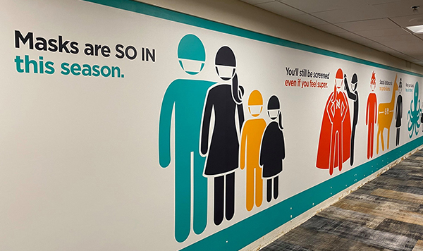 North Memorial Health Branded Wall at Robbinsdale Hospital