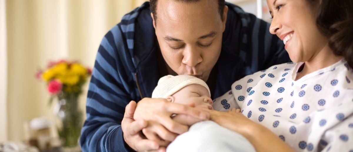 Parents with their newborn