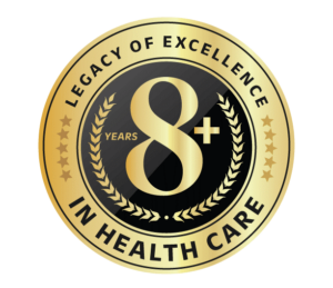 Legacy 8+; Legacy of Excellence in Health Care badge