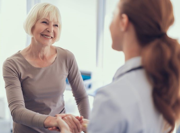 Female patient with doctor during consultation